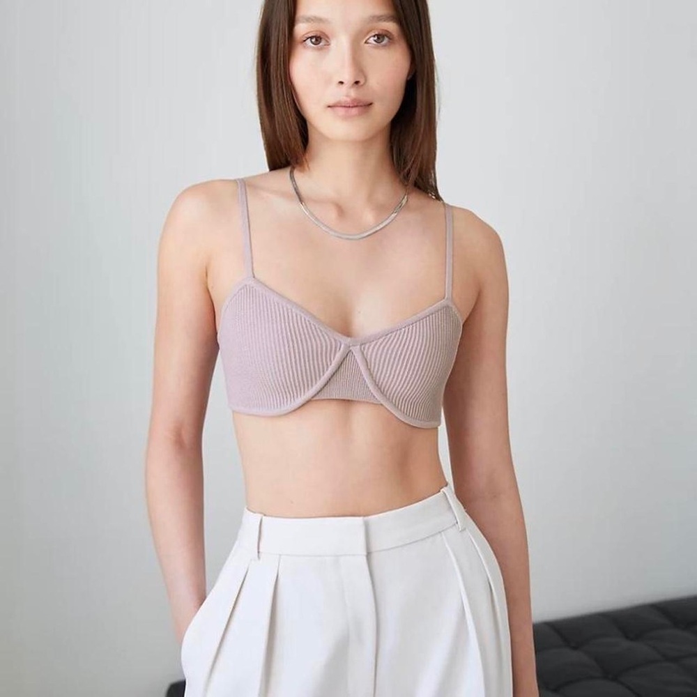 Babaton Sculp Knit Ribbed Bralette​​